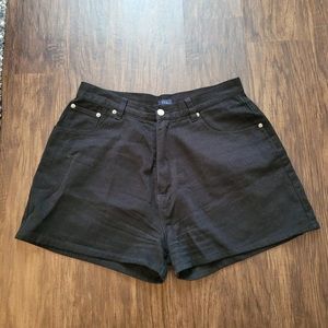 “The Blues” Black Jean Shorts